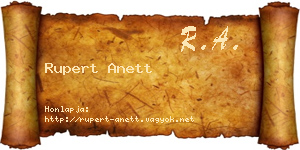 Rupert Anett névjegykártya