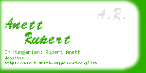 anett rupert business card